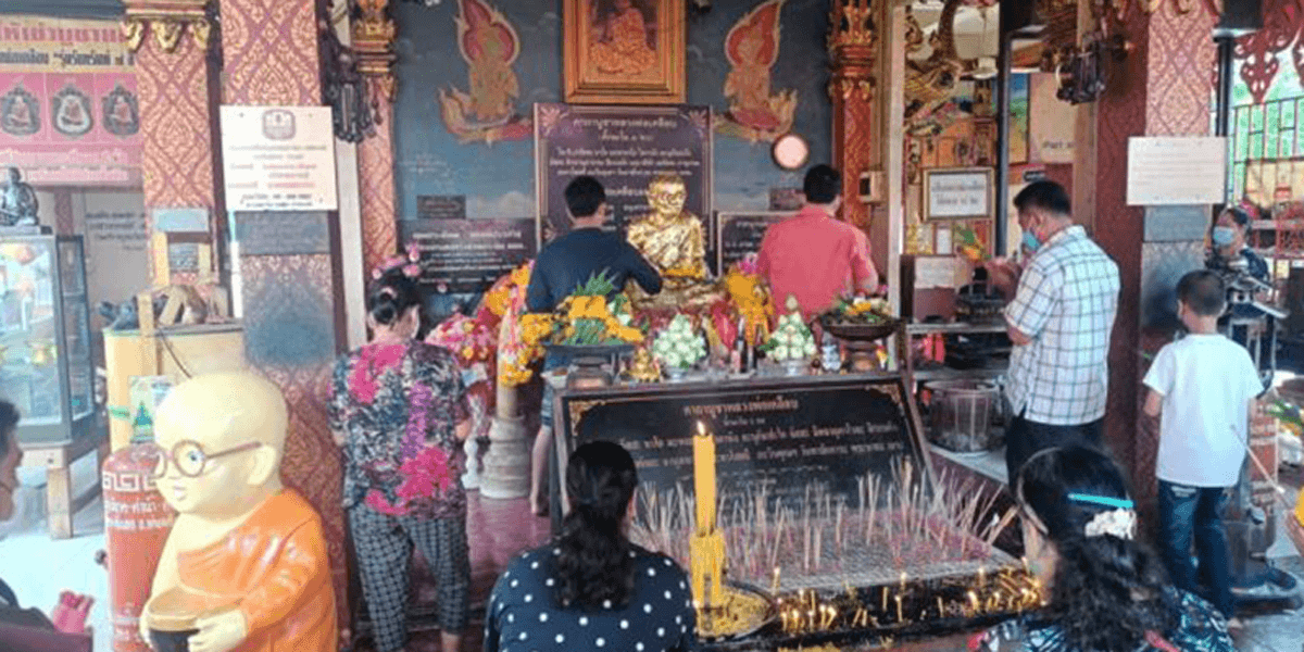 แก้บนหลวงพ่อเคลือบ ถวายหัวหมู 100 หัว